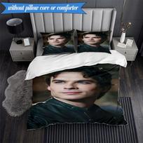 3PCS Two Men In Suits Damon Bedding Set,Including 1pc Duvet Cover And 2pcs Pillowcases Perfect for Bedroom, Dormitory, Fan Christmas gift 135cmx200cm white