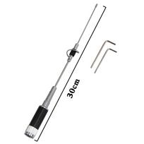 CR77 Didelio stiprinimo antena Dvigubo dažnio FM VHF UHF 144/430 MHz UHF PL259 Nerūdijantis plienas 100W 29cm Belaidžio mobiliojo radijo stiebas