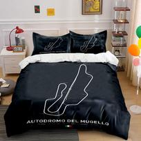 Mugello Track Map Art Bedding Duvet Cover Set Duvet Cover Pillowcases  (1*Duvet Cover 2*Pillowcases, without duvet insert) 220x240cm