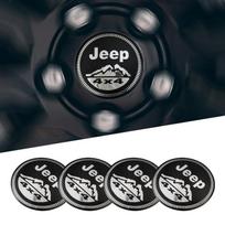 4 vnt. 56 mm automobilio emblema, ratų centriniai dangteliai, lipdukai, priedai Jeep Wrangler Renegade Compass Grand Cherokee Patriot black