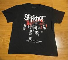Slipknot - Subliminal Verses - 2005 Pasaulinio Turinio Juodi Marškinėliai - XL Unisex Marškinėliai XXXXL white