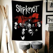 slipknot Wall Tapestry Aesthetic Wall Hanging Printed Fabric Blanket Decorative Tapestries for Bedroom Living Room Home Decor 100cm x 150cm white