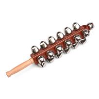 Hand Jingle Bells Hand Sleigh Bells Wooden Shaker Jingle Bells Stick Musical Percussion Instrument Bells for Holiday raudona