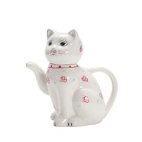 Ceramics Teapot WaterWare Cat Kettle Porcelain FlagonPot Drink Juice Bottle Bone China Jug Drinkware Household Kitchen Supplies gray