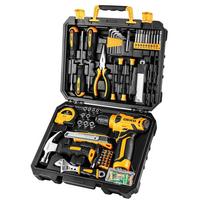 Deko 126-Piece Electric Drill Tool Set for DIY Home Maintenance with Storage Case