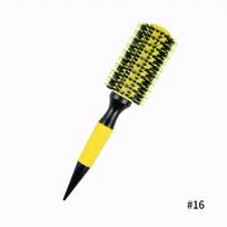 Round Professional Brush Hair Wooden 6 Sizes Boar Bristle Mix Nylon Salon Women Hair Styling Tools Yellow Brazil Hair Curlerl Matches the image