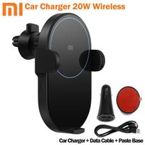 „Xiaomi Mi 20W Max Qi“ belaidis automobilinis įkroviklis sumanus infraraudonųjų spindulių jutiklis, greitas įkrovimas dvigubai aušinamas automobilio telefono laikiklis, skirtas Mi 9 gray