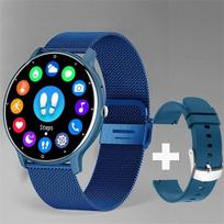 SACOSDING išmanusis laikrodis vyrams moterims, Bluetooth skambučiai, širdies ritmo matuoklis, fitneso seklys su 1,39 colio ekranu, IP67 vandeniui atsparus išmanusis laikrodis Android Mesh blue