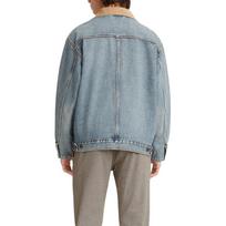 Levis Fashionable Washed Loose Long Sleeve Denim Jacket Men jackets Medium-Blue A0640-0006 M gray