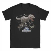 Jurassic World Indominus Rex Žalia Scheminė Marškinėliai Vyrams Juokingi Marškinėliai Apvalia Kaklo Marškinėliai Trumpomis Rankovėmis Drabužiai Didelio Dydžio 4XL gray