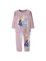 NAME IT Miego kostiumas 'NMFNESSI FROZEN' pastelinė mėlyna / rausvai violetinė spalva / vyno raudona spalva / sidabrinė