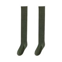 Women Thigh High Socks Extra Long Over The Knee Socks Thick Cotton Knit Boot Stockings Winter Leg Warmers gray
