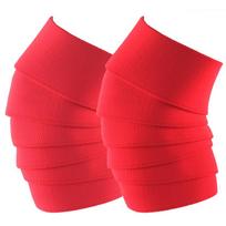 Stiff Weightlifting Premium Grade Knee Wrap 2.5 Meters Without Magic Tape Red Black Color Options Knee Straps 1 Pair length 2.5meters red