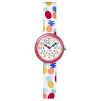 Swatch Flik Flak Quartz Movement 30M Water Resistant Childrens Watch 32Mm White Dial Plastic Case Nylon Strap Kids watches ZFBNP110 White Dial white
