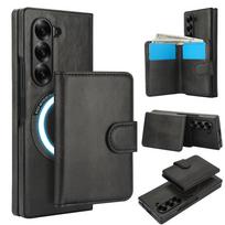 For Magsafe Charging 2 in 1 Detachable Leather Wallet Case For Samsung Galaxy Z Fold 6 Fold 5 Fold 4 3 Magnetic Card Phone Cover For Galaxy Z Fold 5 juoda