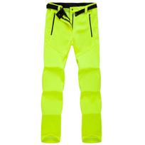 Kelnės Žygiams Slidinėjimo terminis Softshell Snieglentės Kempingo Čiuožimui Vandeniui atsparus vilnas moterims Lauko Kelnės 3XL žalia