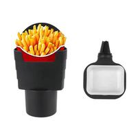 Multi-Purpose Tray Best Gifts French Fry Holder Car Sauce Rack French Fries Rack Car Add-ons Seasoning Box High Quality Practical Daily Use juoda