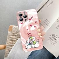 Cartoon D-Diddl For IPhone 14 13 12 Mini 11 Pro XS Max X XR 14 Plus Tempered Glass Cover iphone 12 white