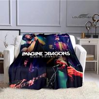 Rock Band Imagine Dragons spausdintas pledas flanelinis šilti pledai lovos paklodės Minkštas ir patogus pledas gimtadienio dovana 80x120cm gray