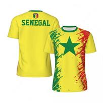 SENEGALO Vėliava 3D Spausdinta Sportinė Greitai Džiūstanti Kvėpuojanti Vyriška Marškinėliai Lauko Futbolo Džersis Komandos Trumpomis Rankovėmis Tėvų ir Vaikų Viršutiniai Drabužiai XS yellow