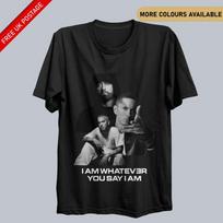 Eminem TShirt Hip Hop T Shirt Slim Shady Vintage Gangster Rap Shirt D12 Rap Tee M black