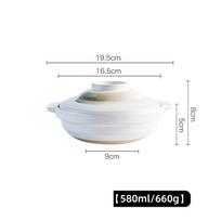 Japanese Soup Pot Crock Ceram Casserol Pots Ceramic Rice Noodle Saucepan High Temperature Resistant Cooking Pan For Gas Stove white
