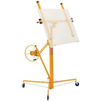 VEVOR 3353mm Drywall Lift, Heavy-Duty 68 kg Sheetrock Hoist with Adjustable Telescoping Arm, Lockable Wheels 153 x 153 x 145 cm geltona