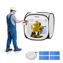 VEVOR Portable Paint Booth Tent, 405 x 405 x 430mm Pop-Up Portable Spray Paint Tent with Mesh Door, Spray Painting Tents for Small Models, Sculptures 45 x 45.5 x 47 cm