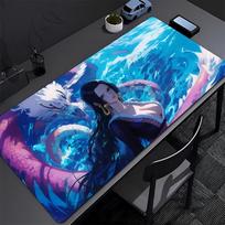 ONE PIECE Boa·Hancock Gaming Mouse Pad Office Carpet Mouse Mats Gamer Desk Accessories Computer Table Pads PC Anime big Mousepad 30x80cm blue