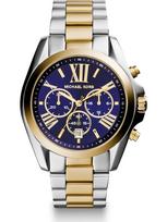 MICHAEL Michael Kors Analoginis (įprasto dizaino) laikrodis 'Bradshaw' mėlyna / auksas / sidabrinė