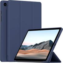 for Samsung Galaxy Tab A11 Plus SM-X230/SM-X236 / A9 Plus SM-X210/SM-X216 , Tab A11+/ A9+ Tablet Case Flip Smart Cover tamsiai mėlyna