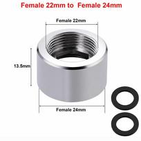 Female To Female Faucet Adapter Hex Shape Tap Connector Corrosion Resistant Spout Adapter F22 to F24 gray