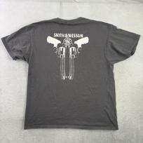Smith & Wesson Revolver Grey Short Sleeve Graphic Shirt Men's XL Unisex T-Shirt L gray
