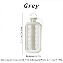 Ice Ball Making Tray Bottle, 2-in-1 Portable Cube Mold, Folding 17 Grid Water Bottle for Home Office Picnic pilka