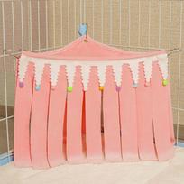 Soft Tassel Strip Pet Tent Comfortable Hamster Corner Nest  For Guinea Pig Hamster Rat S rožinė