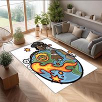 Soft Crystal Velvet Floor Rug,Travis Scott Anti Slip Decorative Carpet, Plush Area Mat For Indoor Home Decoration 80cmx120cm white