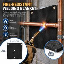 30x30cm Fireproof Welding Blanket 5mm Thick Heat Shield Mat Protective Welding Mat  For Torch Work