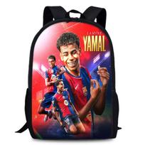 Lamine Yamal Lionel Messi Futbolo Žvaigždės Spausdintas Vaikų Kuprinė Su Dviguba Peties Rankinė Style11 red