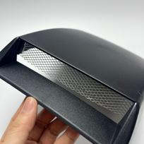 1Pc Polished Plastic Car Hood Vent Cover, Aerodynamic Air Intake Grille Decor, Tech Line Design for Cooling & Styling juoda