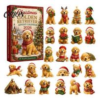Christmas Ornament Set Dog Advent Calendar, 24-Day Countdown Acrylic with Holiday Gift for Lovers Mini Figures, Tree Hanging Decor, Calendar C