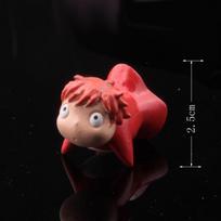 Ponyo Animacinis Auksinė Žuvelė Dervos Mini Modelis Ornamentas Gėlių Kompozicijoms ir Dovanoms Fish Open Eyes