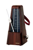 SEIKO Metronome with Woodgrain SPM400WD Pendulum, black