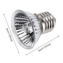 E27 Base Heat Lamp Bulb Acrylic Reptile Heat Bulb Durable UVA UVB Bulb  Reptiles 75W