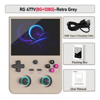 Anbernic RG477V Retro delninė žaidimų konsolė 4,7 colio LTPS 64 bitų žaidimų grotuvas Dimensity 8300 Online daugelio žaidėjų srautinis perdavimas RG 477V
