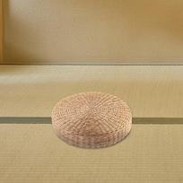 Grindų sėdynės pagalvėlė, apvali pufa tatami pagalvėlė rankomis austas jogos kilimėlis meditacijai svetainei 45x45cm beige