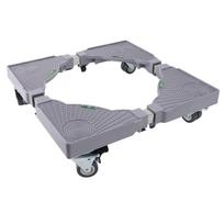 Washing Machine Base Stand with Universal Wheel Slip Resistance Adjustable Refrigerator Stand for Washer Refrigerator gray