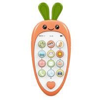Kūdikių telefono žaislai Muzika Garsas Telefonas Miegantys žaislai su dantukų modeliavimu Telefonas kūdikių galvosūkis Ankstyvasis lavinamasis žaislas vaikams Dovanos orange