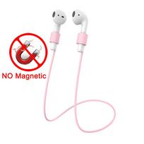 Magnetic Wireless Anti-Lost Silicone Earphones Rope Holder Cable For AirPods Pro 2 Airdots Huawei Freebuds Headphone Neck String white
