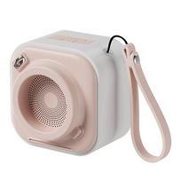 Retro camera bluetooth speaker wireless mini portable outdoor subwoofer With a lanyard rožinė