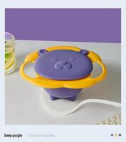 360° Rotating Anti-Scald Lion Gyro Bowl for Toddlers – Tip-Proof & Durable violetinė